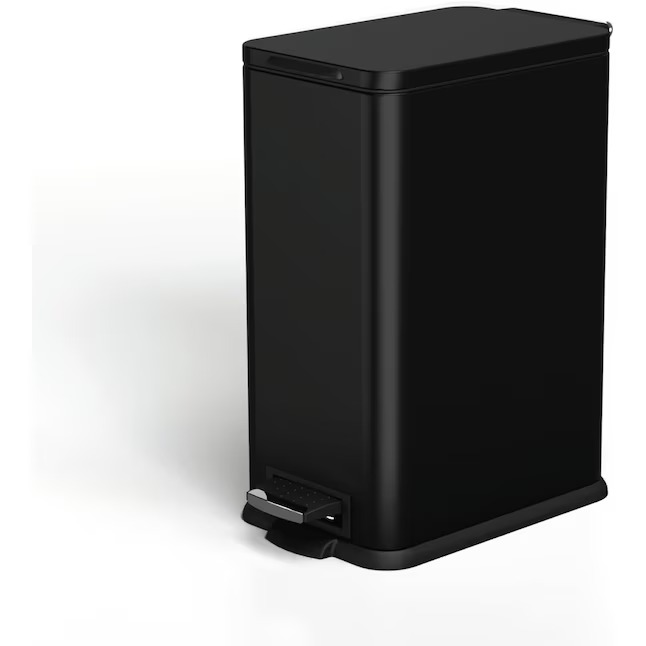 Home Zone Living VA42333A 4.4-Gallon Black Steel Indoor Kitchen Step Trash Can_11zon Home Zone Living VA42333A 4.4-Gallon Black Steel Indoor Kitchen Step Trash Can