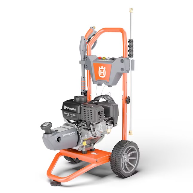 Husqvarna 22015 3600 PSI 2.4 Cold Water Gas Pressure Washer with 4 Spray Tips_11zon Husqvarna 22015 3600 PSI 2.4 Cold Water Gas Pressure Washer with 4 Spray Tips