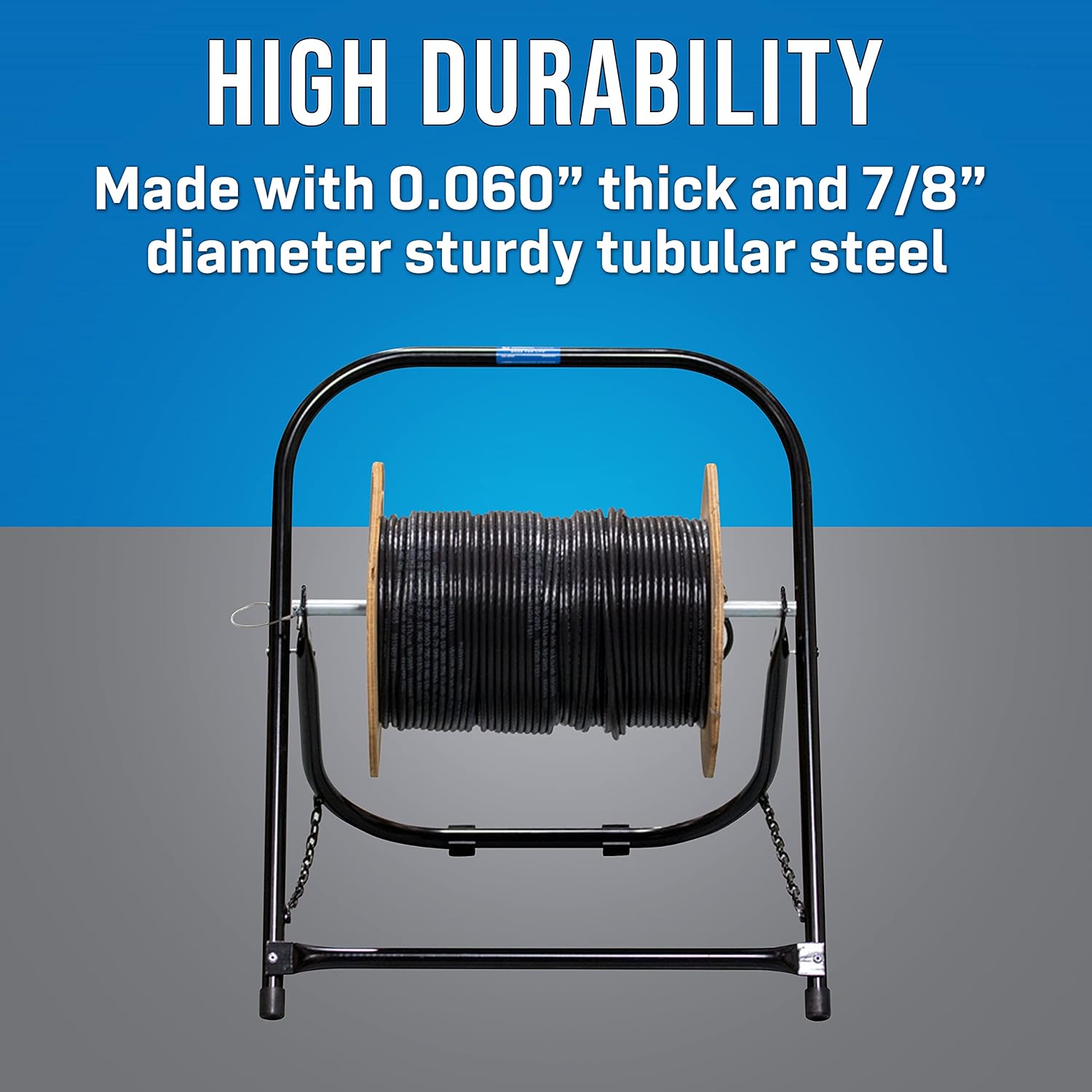 Jonard Tools CC-2721 Heavy-Duty Steel Cable Caddy for Cable Reels, 17 Wide x 20 Diameter, 100 lb Capacity1