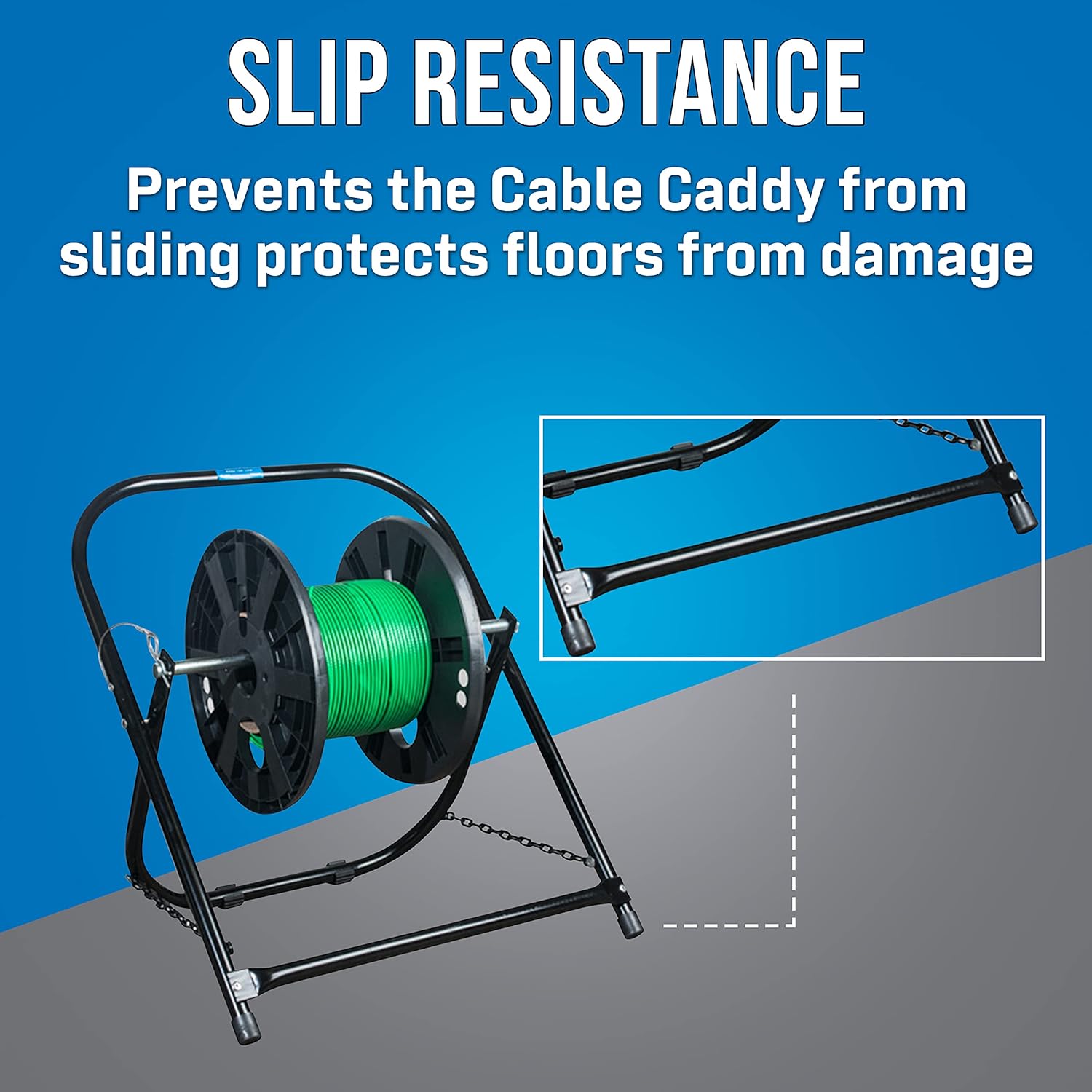 Jonard Tools CC-2721 Heavy-Duty Steel Cable Caddy for Cable Reels, 17 Wide x 20 Diameter, 100 lb Capacity3