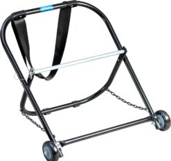 Jonard Tools CC-2721WS High Durability Steel Cable Caddy with Wheels and Pull Strap, Holds Cable Reels Up to 20” Diameter and 100 lbs Capacity,Black