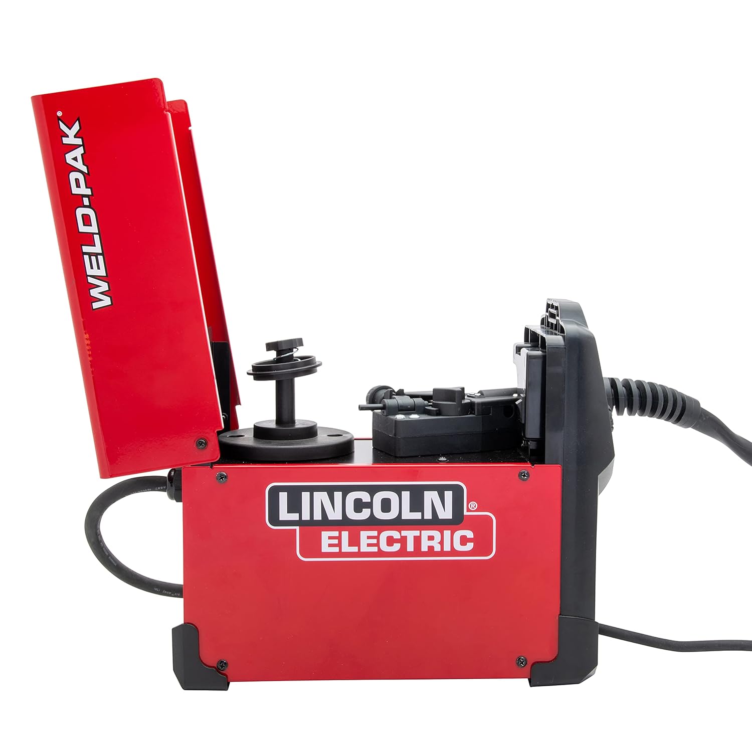 Lincoln Electric 90i FC Flux Core Wire Feed Weld-PAK Welder, 120V Welding Machine, Portable w Shoulder Strap, Protective Metal Case, Best for Small Jobs, K5255-12