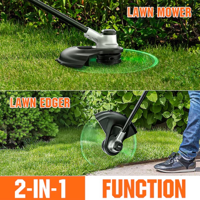 Litheli U20GT01-0A220 40-volt 13.8-in Telescopic Shaft Attachment Capable Battery String Trimmer 2.5 Ah (Battery and Charger Included)8_11zon