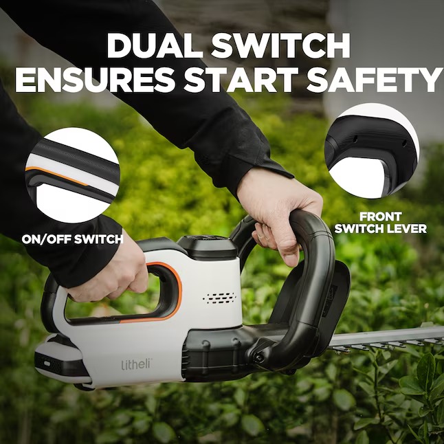 Litheli U20HT03-0A110 20-volt 20-in Battery Hedge Trimmer 2 Ah (Battery and Charger Included)4_11zon