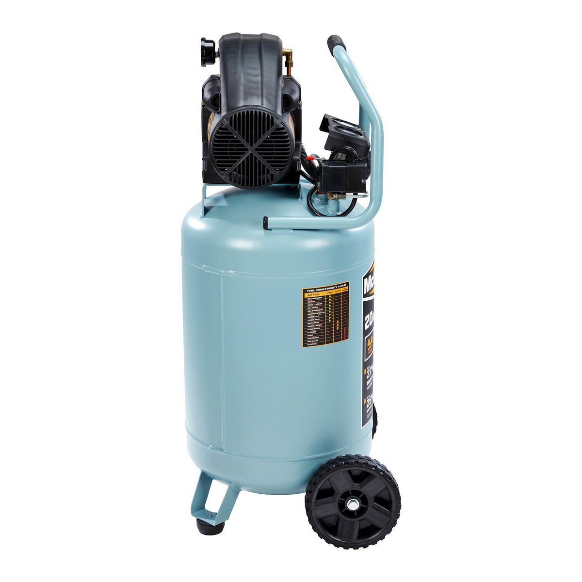 MCGRAW 20 Gallon, 135 PSI Oil-lube Vertical Shop Auto Air Compressor9