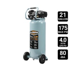 MCGRAW 21 Gallon, 175 PSI Oil-Free Vertical Shop/Auto Air Compressor
