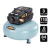MCGRAW 3 Gallon, 110 PSI Oil-Free Light-Duty Pancake Air Compressor
