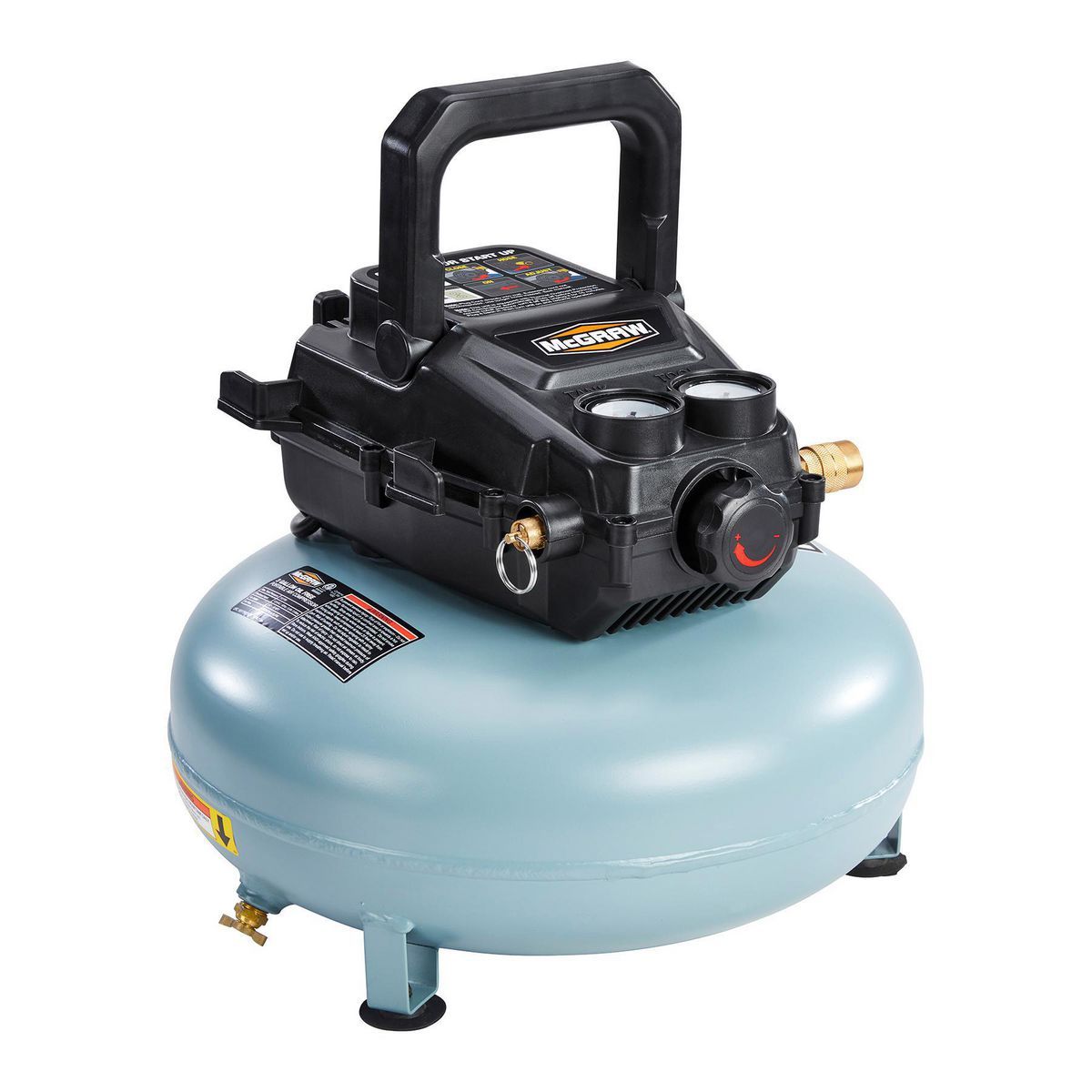 MCGRAW 3 Gallon, 110 PSI Oil-Free Light-Duty Pancake Air Compressor1
