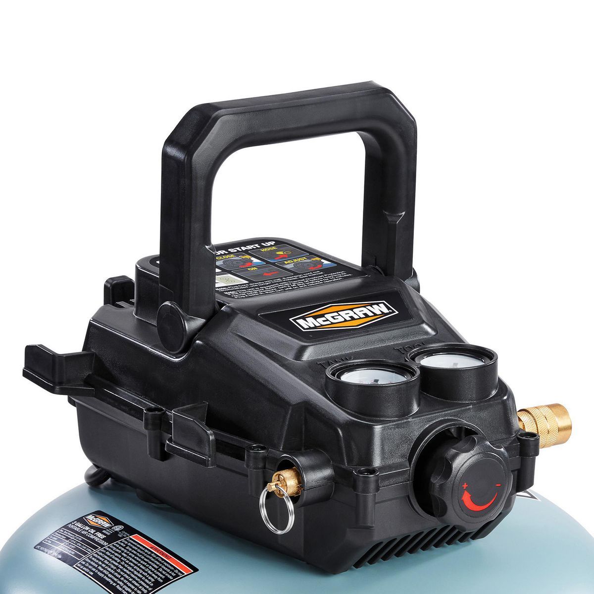 MCGRAW 3 Gallon, 110 PSI Oil-Free Light-Duty Pancake Air Compressor11