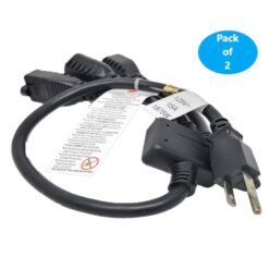 Micro Connectors M05-113YUL30-2P 14-AWG - 3 Black SJT Power Cord By-the-foot