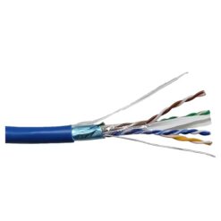 Micro Connectors TR4-570SRBL-KIT Shielded 23AWG, connectors included 500-Feet 23 CAT 6A 4 Riser Blue Data Cable Box