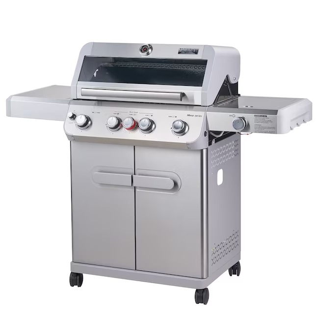 Monument M405BZ Mesa Stainless Steel 5-Burner Infrared Liquid Propane Gas Grill with 1 Side Burner2_11zon