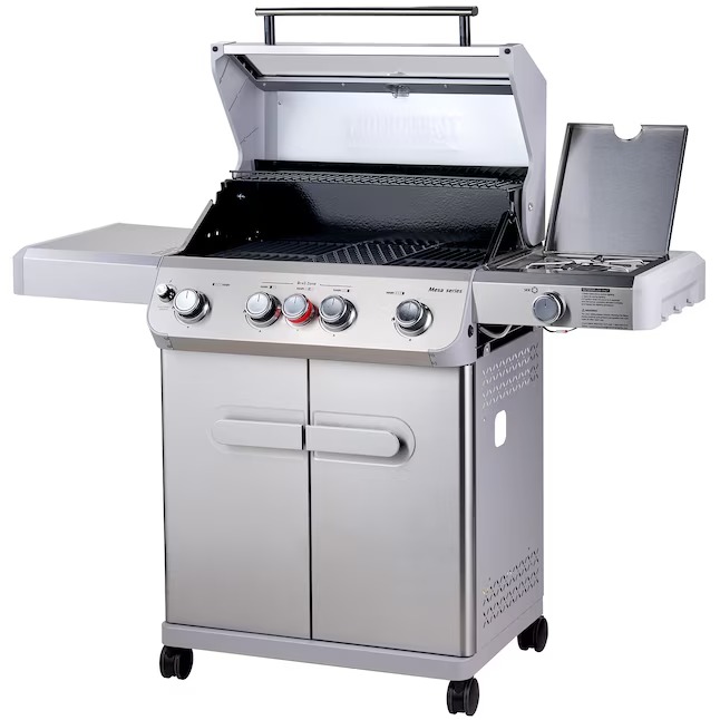 Monument M405BZ Mesa Stainless Steel 5-Burner Infrared Liquid Propane Gas Grill with 1 Side Burner67_11zon