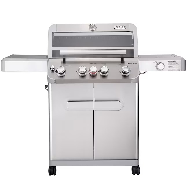 Monument M405BZ Mesa Stainless Steel 5-Burner Infrared Liquid Propane Gas Grill with 1 Side Burner_11zon Monument M405BZ Mesa Stainless Steel 5-Burner Infrared Liquid Propane Gas Grill with 1 Side Burner