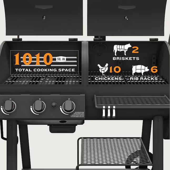Oklahoma Joe's 24203004 Canyon Black Liquid propane and charcoal Combo Grill11_11zon