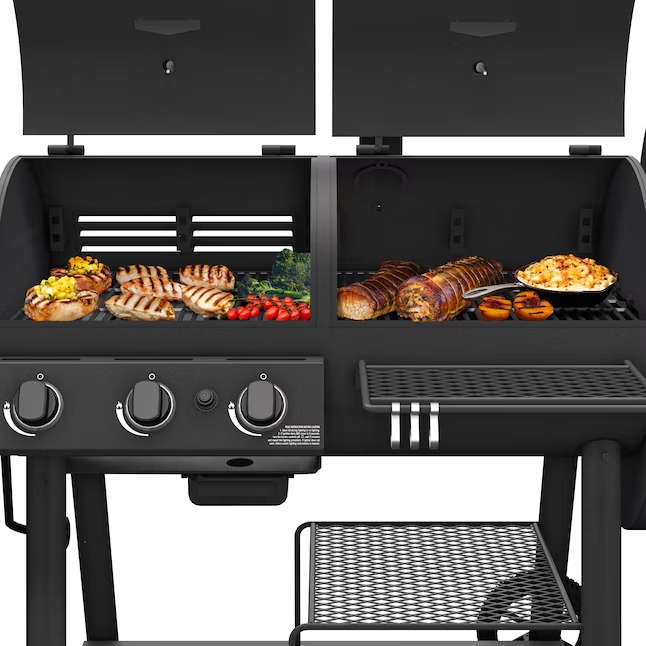 Oklahoma Joe's 24203004 Canyon Black Liquid propane and charcoal Combo Grill6_11zon