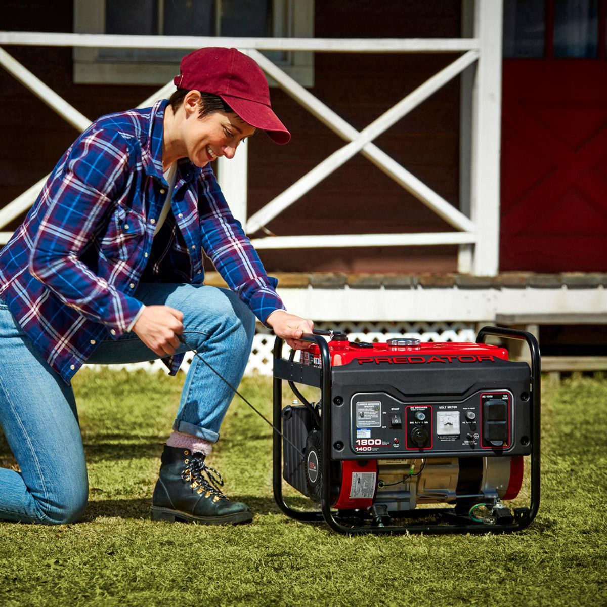 PREDATOR 1800 Watt Gas-Powered Portable Generator with CO SECURE Technology, EPA5