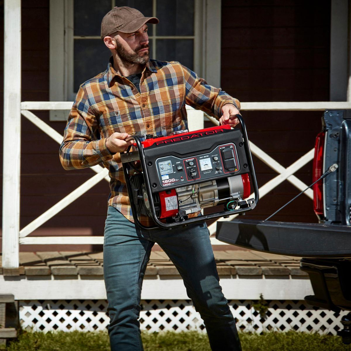 PREDATOR 1800 Watt Gas-Powered Portable Generator with CO SECURE Technology, EPA6