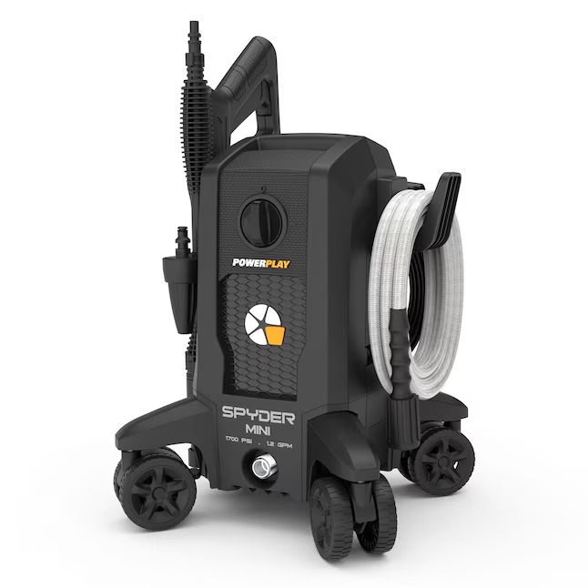PowerPlay SPYM1700V SPYDER MINI 1700 PSI 1.2-GPM Cold Water Electric Pressure Washer with 4 Spray Tips2_11zon