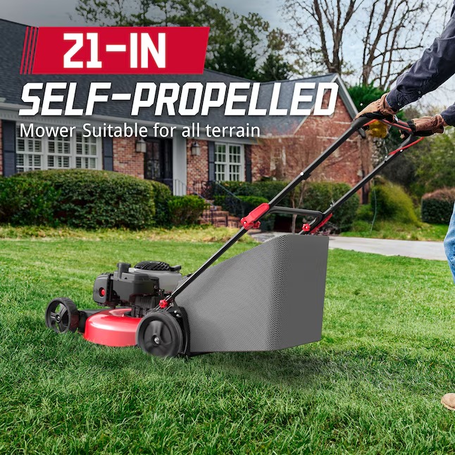 PowerSmart B8621S 21-in Gas Self-propelled Lawn Mower with 140-cc Briggs and Stratton Engine4_11zon