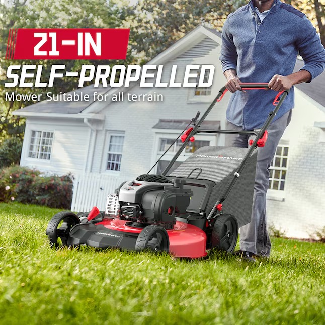 PowerSmart B8621S 21-in Gas Self-propelled Lawn Mower with 140-cc Briggs and Stratton Engine8_11zon