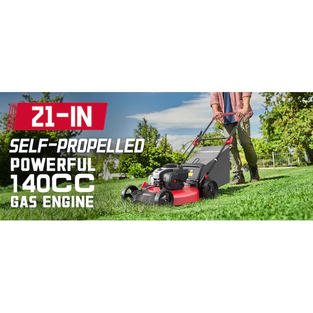 PowerSmart B8621S 21-in Gas Self-propelled Lawn Mower with 140-cc Briggs and Stratton Engine9_11zon