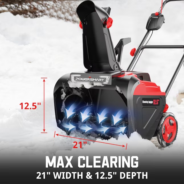 PowerSmart HB2421A 40-volt 21-Inches Single-stage Push Battery Snow blower 4 Ah (Battery Included) (Charger Included)2_11zon