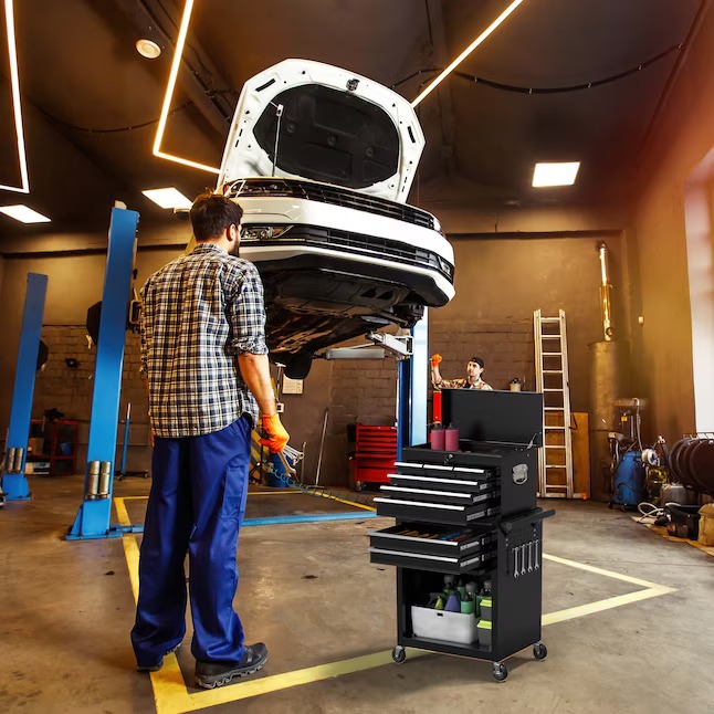 RaDEWAY TH111201-BK 24.4-Inches W x 42.9-Inches H 8 -Drawer Steel Rolling Tool Cabinet ( Black )13_11zon