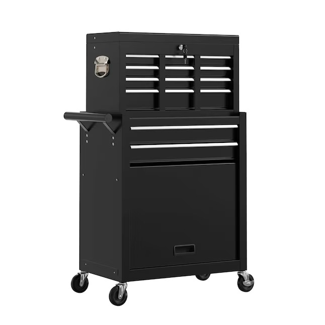 RaDEWAY TH111201-BK 24.4-Inches W x 42.9-Inches H 8 -Drawer Steel Rolling Tool Cabinet ( Black )1_11zon