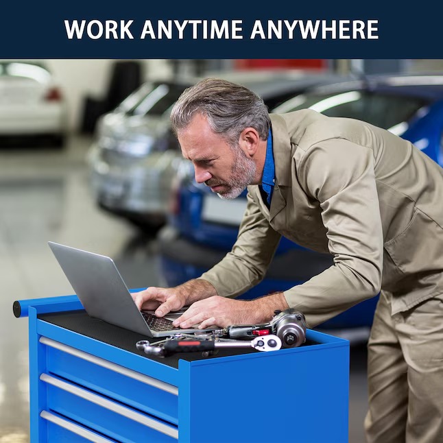 RaDEWAY TH111209-BU 24.41-Inches W x 31.1-Inches H 7 -Drawer Steel Rolling Tool Cabinet ( Blue )1_11zon