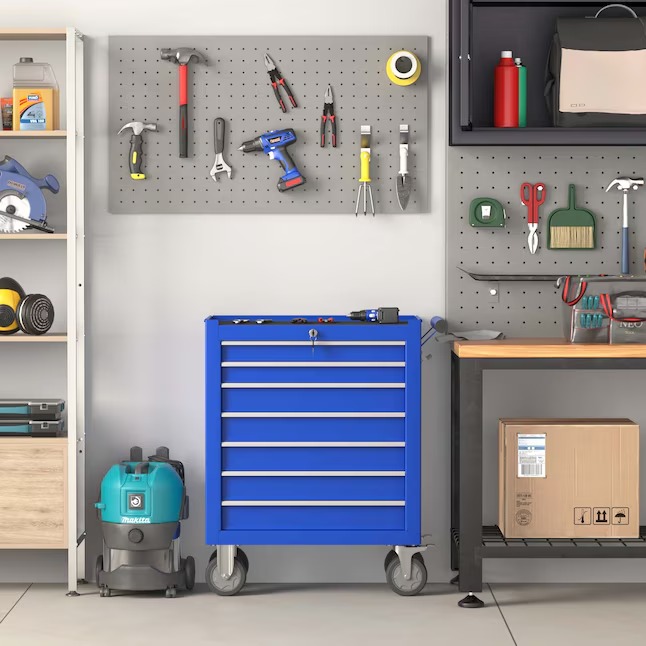 RaDEWAY TH111209-BU 24.41-Inches W x 31.1-Inches H 7 -Drawer Steel Rolling Tool Cabinet ( Blue )7_11zon