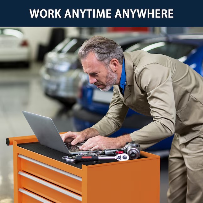 RaDEWAY TH111209-ORG 24.41-Inches W x 31.1-Inches H 7 -Drawer Steel Rolling Tool Cabinet ( Orange )1_11zon