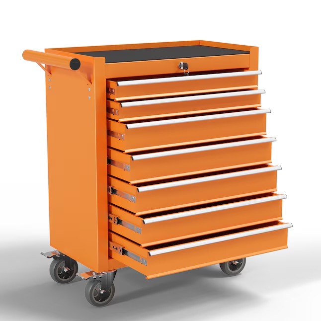 RaDEWAY TH111209-ORG 24.41-Inches W x 31.1-Inches H 7 -Drawer Steel Rolling Tool Cabinet ( Orange )8_11zon