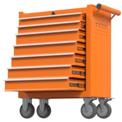 RaDEWAY TH111209-ORG 24.41-Inches W x 31.1-Inches H 7 -Drawer Steel Rolling Tool Cabinet ( Orange )