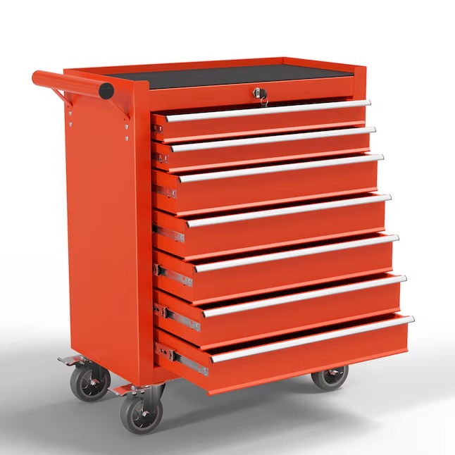 RaDEWAY TH111209-RD 24.41-Inches W x 31.1-Inches H 7 -Drawer Steel Rolling Tool Cabinet ( Red )0_11zon