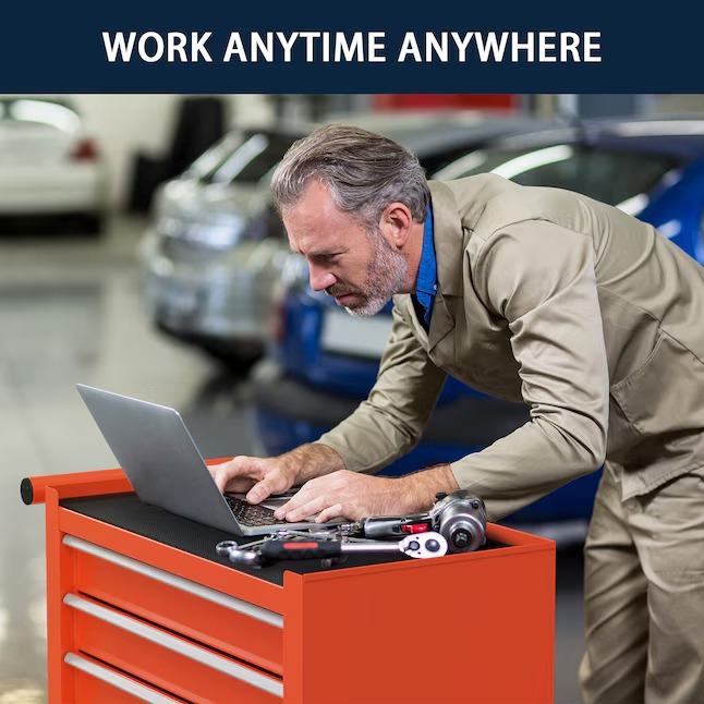 RaDEWAY TH111209-RD 24.41-Inches W x 31.1-Inches H 7 -Drawer Steel Rolling Tool Cabinet ( Red )9_11zon