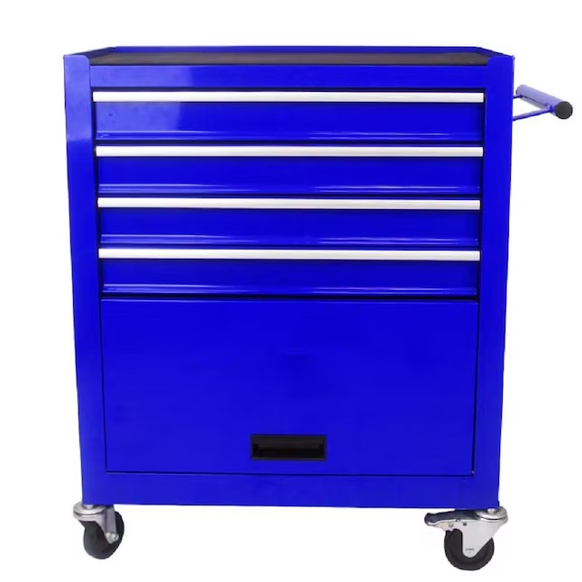 RaDEWAY W110280933 24.4-Inches W x 29.9-Inches H 4 -Drawer Steel Rolling Tool Cabinet ( Blue )_11zon RaDEWAY W110280933 24.4-Inches W x 29.9-Inches H 4 -Drawer Steel Rolling Tool Cabinet ( Blue )