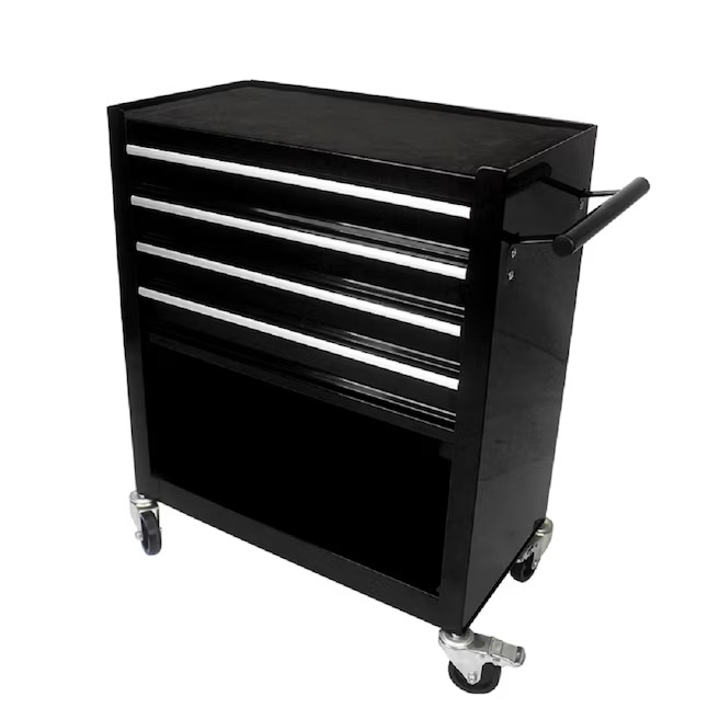 RaDEWAY W110280935 24.4-Inches W x 29.9-Inches H 4 -Drawer Steel Rolling Tool Cabinet ( Black )9_11zon