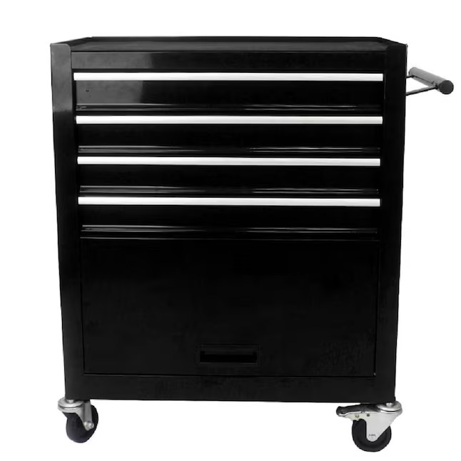 RaDEWAY W110280935 24.4-Inches W x 29.9-Inches H 4 -Drawer Steel Rolling Tool Cabinet ( Black )_11zon RaDEWAY W110280935 24.4-Inches W x 29.9-Inches H 4 -Drawer Steel Rolling Tool Cabinet ( Black )