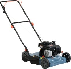 SENIX 20-Inch Gas Lawn Mower with 125 cc 4-Cycle Briggs & Stratton Engine, Side Discharge, 5-Position Single Wheel Height Adjustment (LSPG-L3)