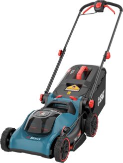 SENIX 2X2 40V Max* 15-Inch Cordless Push Lawn Mower with Brushless Motor, 2-in-1 Mulching & Bagging, 6-Position Height Adjustment, Includes 13-Gallon Bagger, Batteries, and Charger (LPPX2-M4)