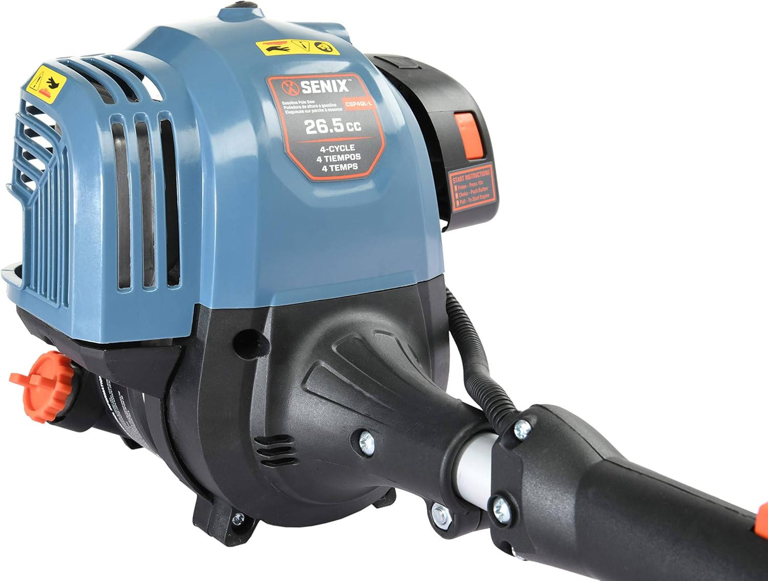SENIX CSP4QL-L 4QL 26.5 cc 4-Cycle Gas Powered Pole Saw with 8-Inch Oregon Bar and Chain, Chain Saw Tree Trimmer with Adjustable Extension Pole, Harness Included9