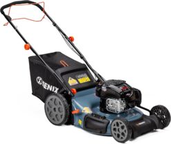 SENIX LSSG-H1 22-Inch Self Propelled Gas Lawn Mower with 163 cc 4-Cycle Engine, 3-in-1 Rear Wheel Drive Single Speed Lawnmower, 6-Position Height Adjustment with 11-Inch Rear Wheels