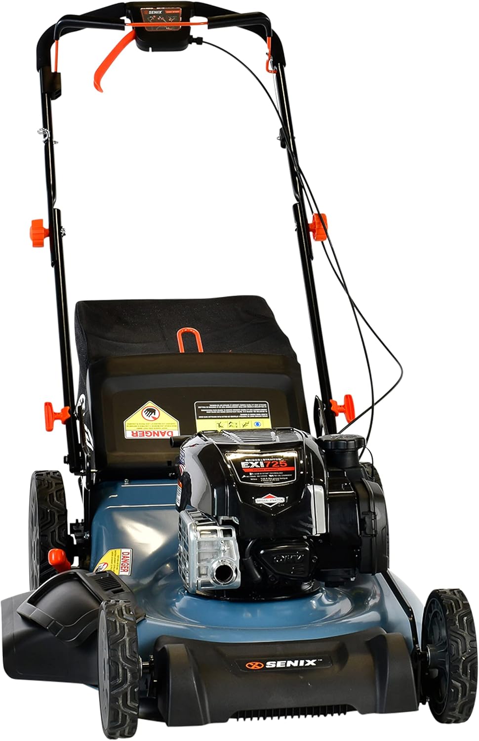 SENIX LSSG-H2 22-Inch Self Propelled Gas Lawn Mower with 163 cc 4-Cycle Engine, 3-in-1 Rear Wheel Drive Variable Speed Lawnmower, 6-Position Height Adjustment with 11-Inch Rear Wheels1