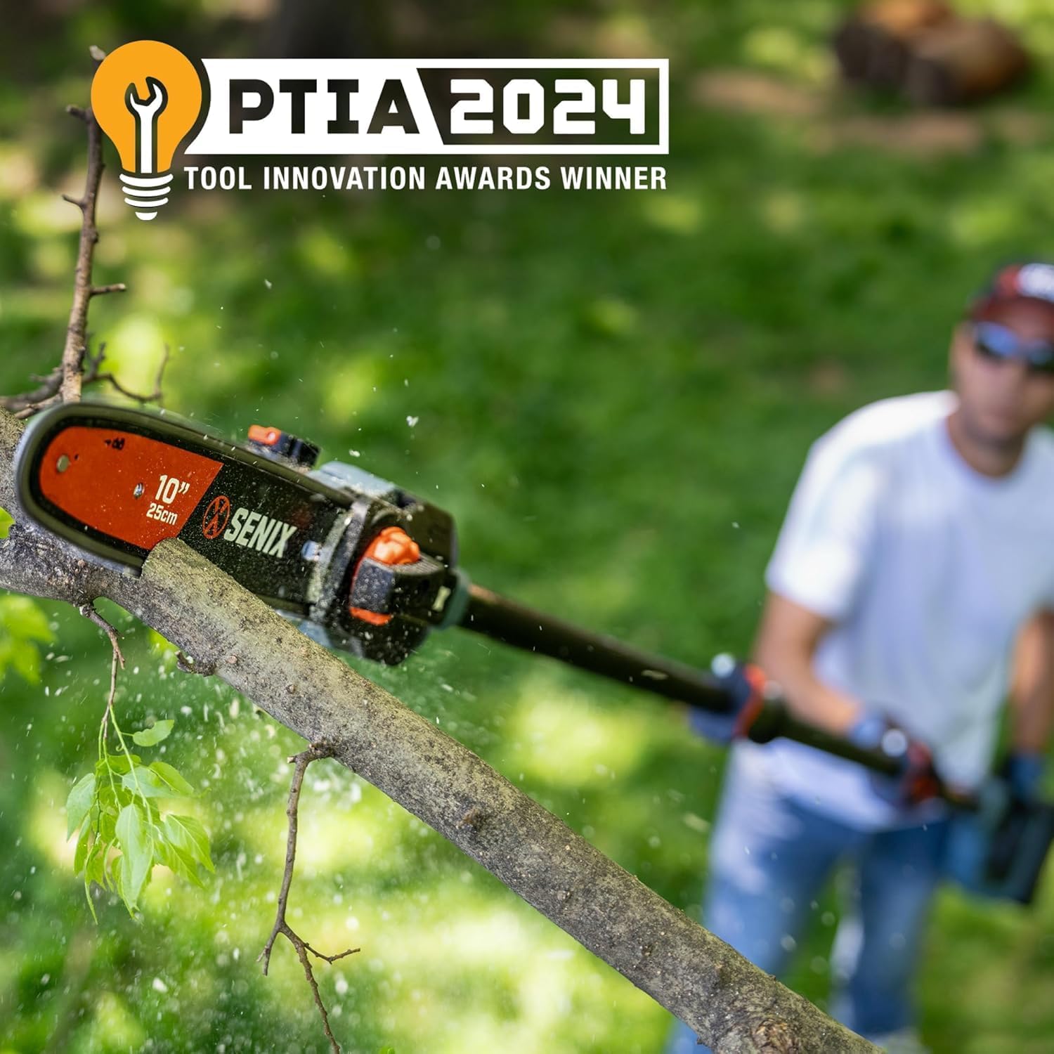 SENIX X6 60 Volt Max 10-Inch Carbon Fiber Cordless Pole Saw, Telescoping Chainsaw Reaches Branches up to 14 Feet, 3.0Ah Battery and Charger Included (CSPX6-M)5