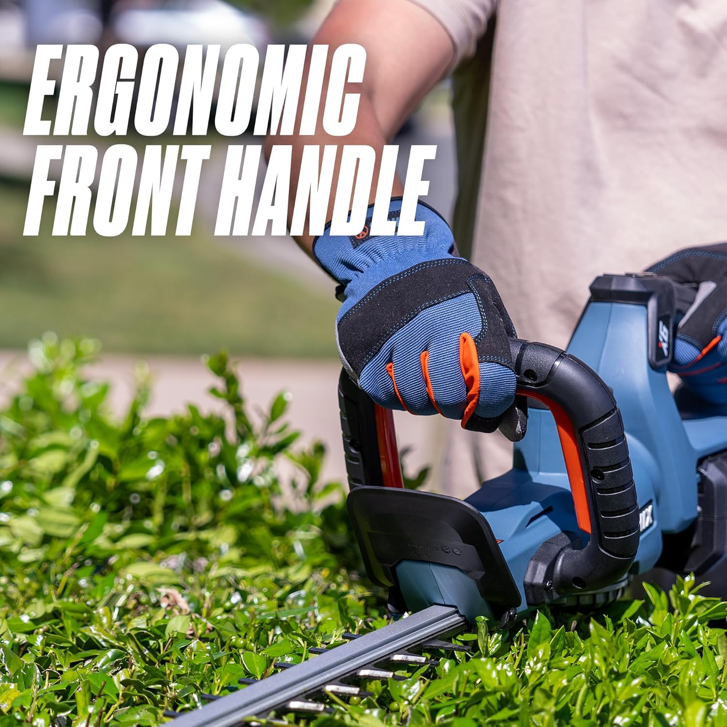 SENIX X6 60V Max Battery Powered 26 Cordless Hedge Trimmer with Brushless Motor, Double-Sided Dual Action Blades, 1-1 4 Cutting Capacity, 3.0 Ah Lithium-ion Battery & Charger Included (HTX6-M1)5