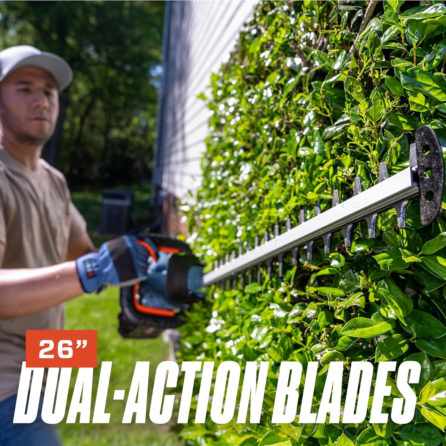SENIX X6 60V Max Battery Powered 26 Cordless Hedge Trimmer with Brushless Motor, Double-Sided Dual Action Blades, 1-1 4 Cutting Capacity, 3.0 Ah Lithium-ion Battery & Charger Included (HTX6-M1)6