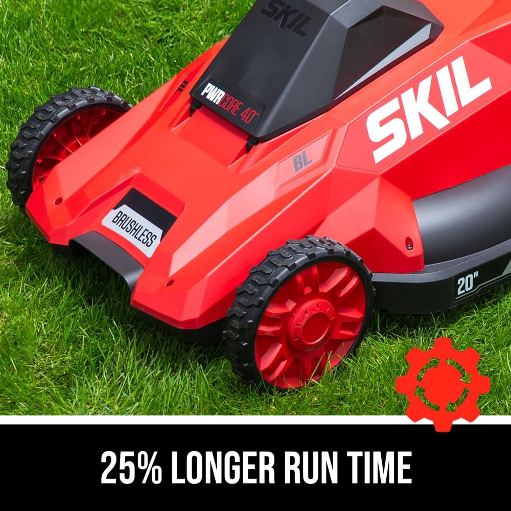 SKIL 40V Brushless 20 Push Mower Kit Including 6.0Ah Battery and 150W Charger-PM4910-151