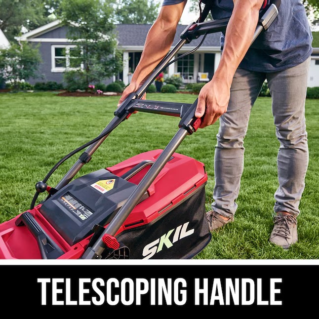 SKIL PM4912B-20 PWR CORE 20-volt 18-in Cordless Push Lawn Mower 4 Ah (2-Batteries and Charger Included)6_11zon