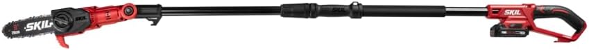 SKIL PS4563B-10 PWR CORE 20 8 20V Pole Saw Kit, Includes with 2.0Ah Lithium Battery and Charger, Red2
